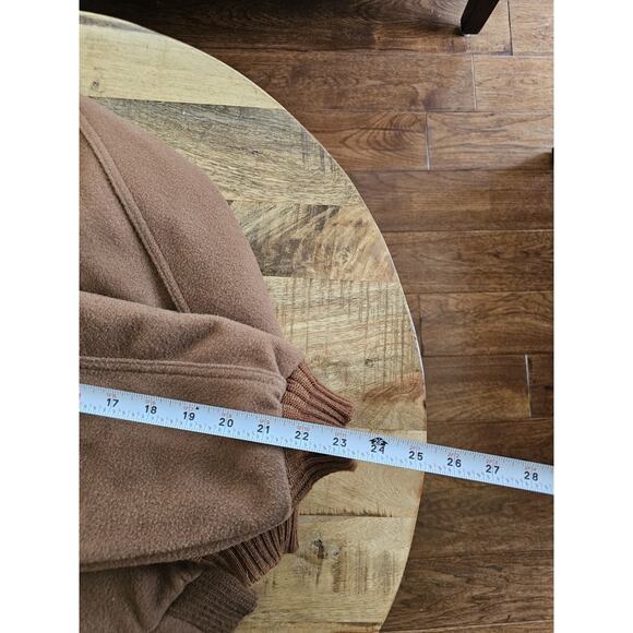 L.L Bean Vintage Wool Bomber Jacket Women's Size L Brown Made in USA - Picture 13 of 16